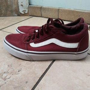 Burgundy Vans Old Skool
